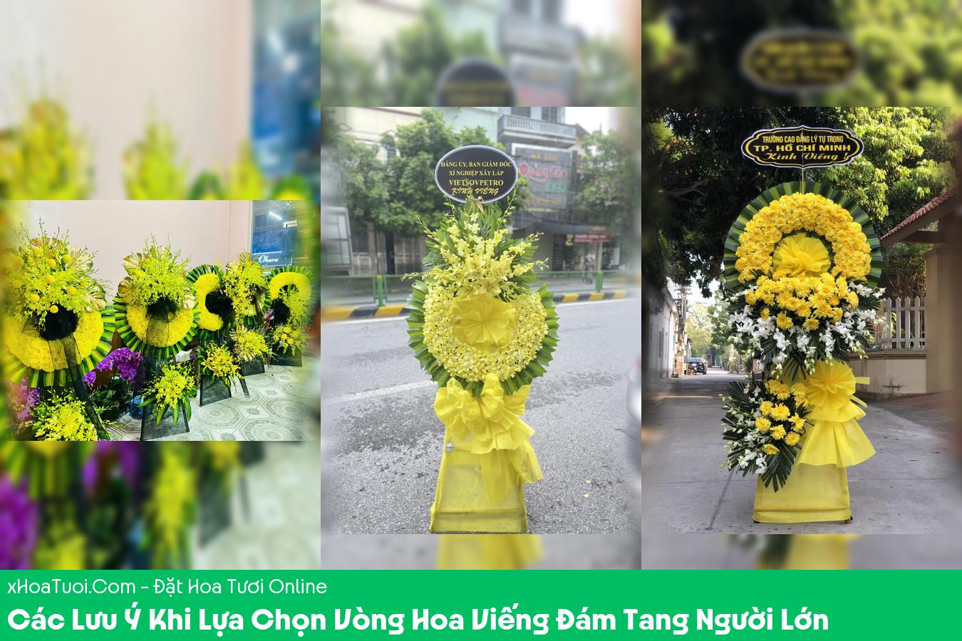 Các Lưu Ý Khi Lựa Chọn Vòng Hoa Viếng Đám Tang Người Lớn