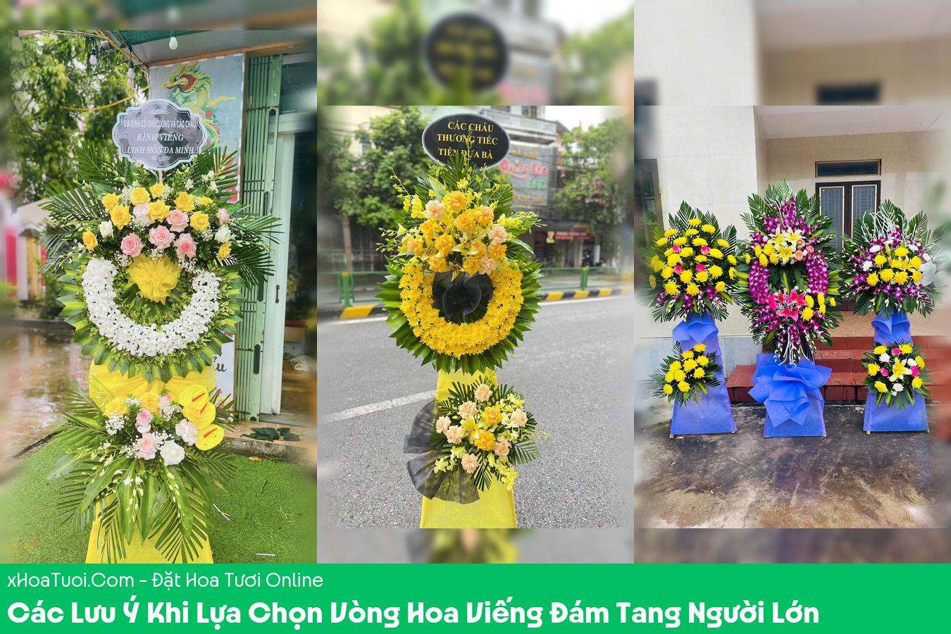 Các Lưu Ý Khi Lựa Chọn Vòng Hoa Viếng Đám Tang Người Lớn